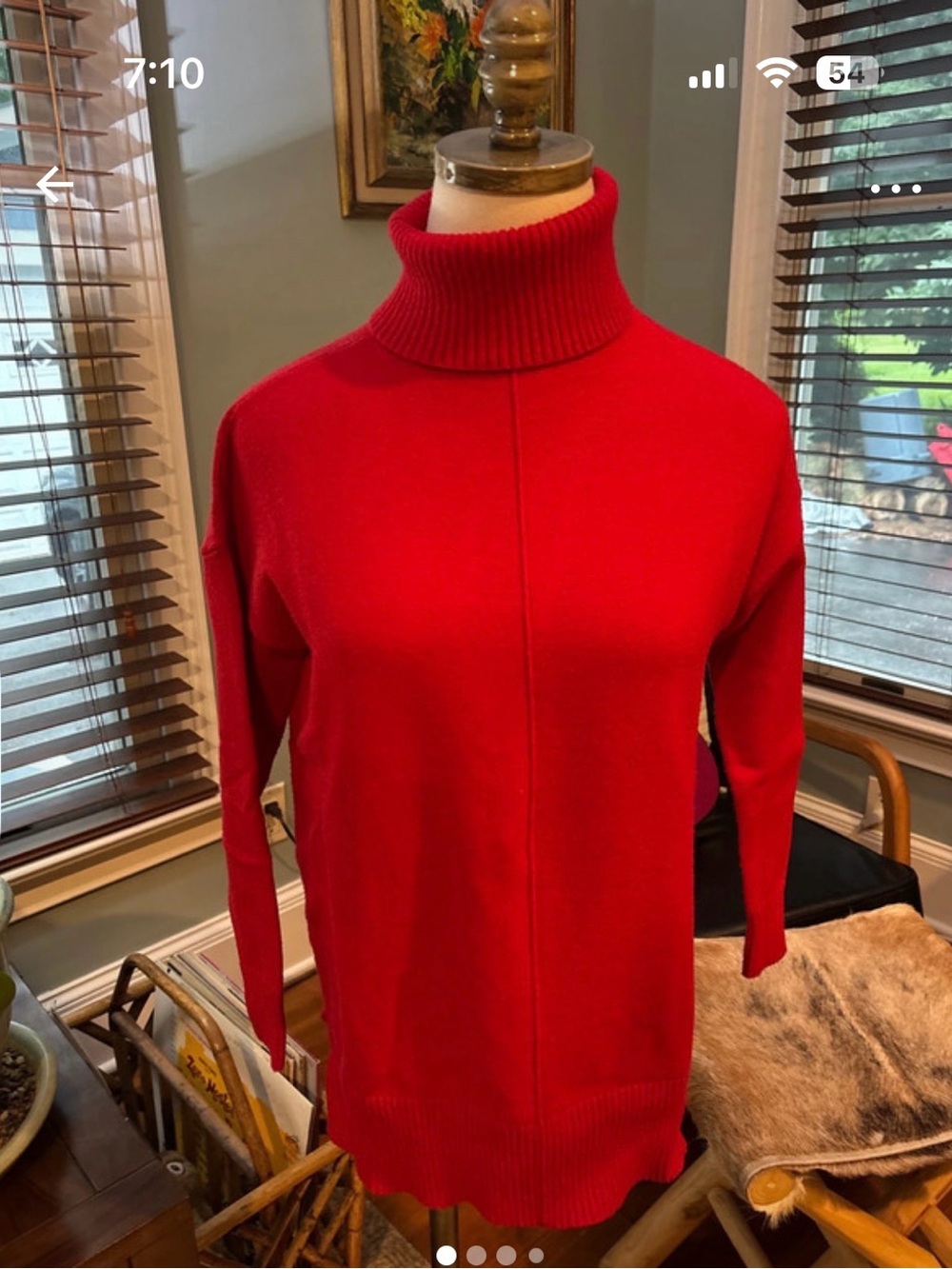 Ann Taylor Red Turtleneck Sweater